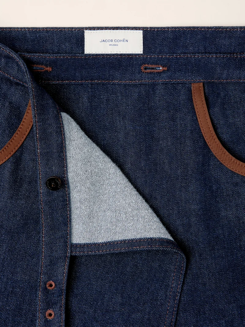 Cotton and Lyocell Denim Skirt