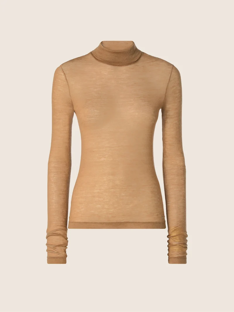 Light Cashmere Jersey Turtleneck