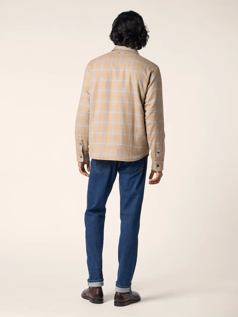 Cotton-Lyocell Padded Batavia Overshirt