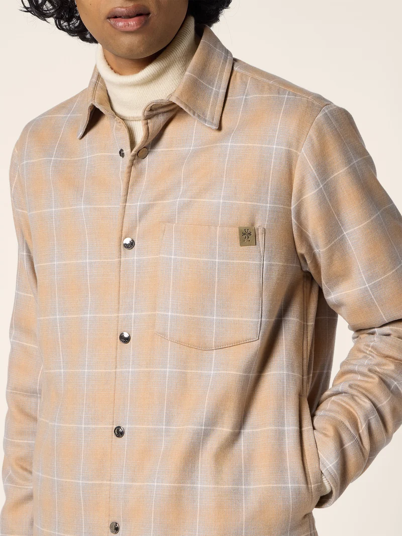 Cotton-Lyocell Padded Batavia Overshirt