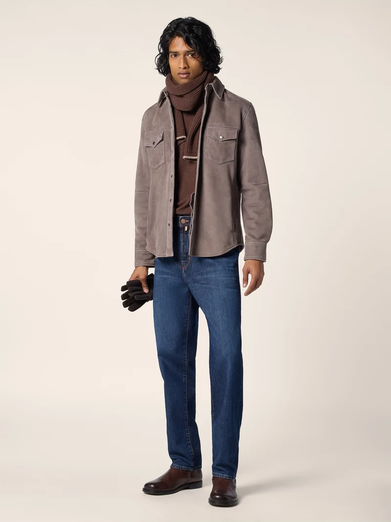 Lacaune Suede Western Overshirt