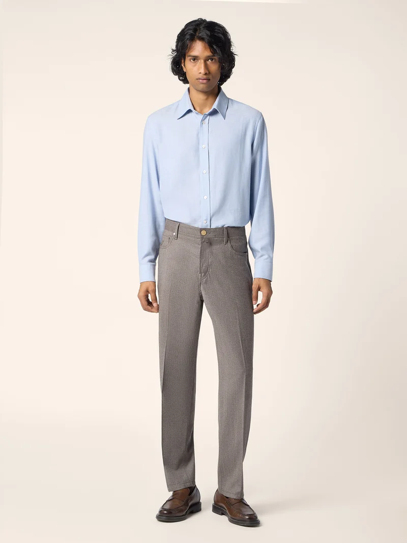 Cotton-Cashmere Batavia Shirt