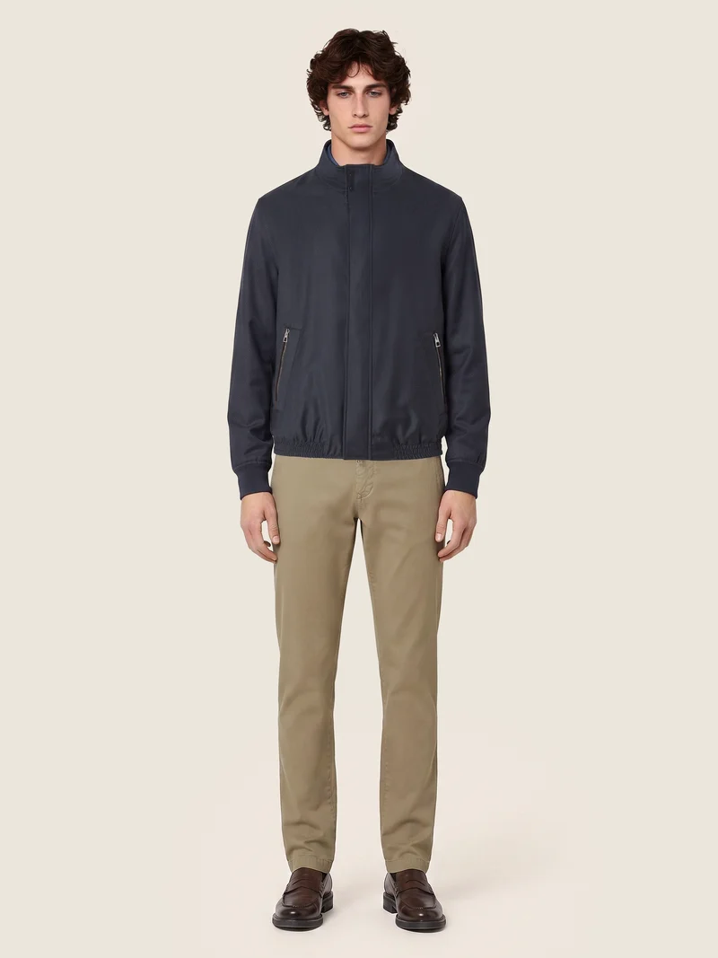Comfort Wool-Cashmere Cloth Bomber
