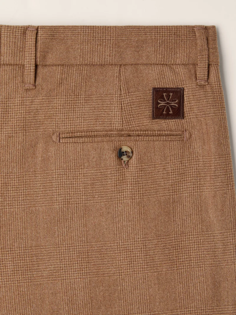 Lucas — Vitale Barberis Canonico Wool-Cashmere Prince of Wales Pants