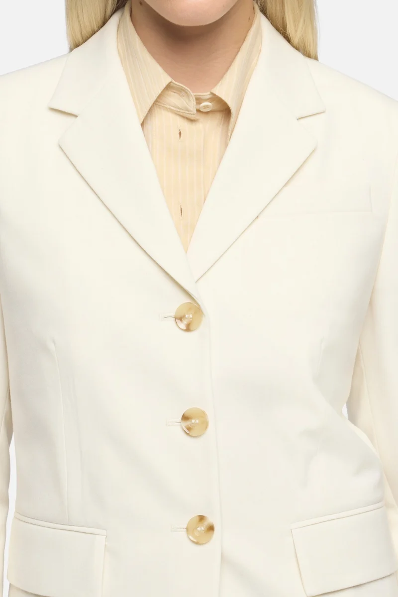 FITTED BLAZER in Wool Blend White