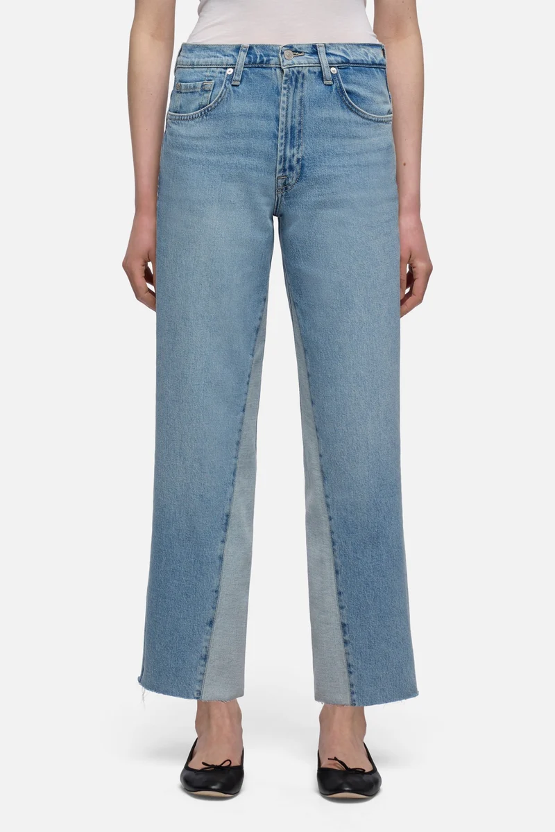 PANELED STOVEPIPE STRAIGHT ANKLE in MANKIND Seabreeze