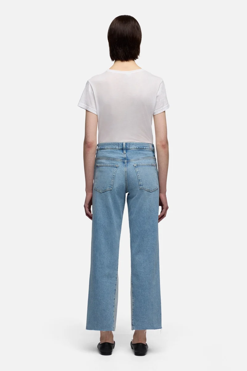 PANELED STOVEPIPE STRAIGHT ANKLE in MANKIND Seabreeze