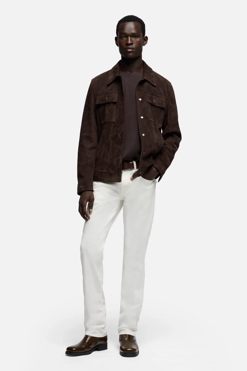 THE STRAIGHT in Luxe Performance Sateen Chalk