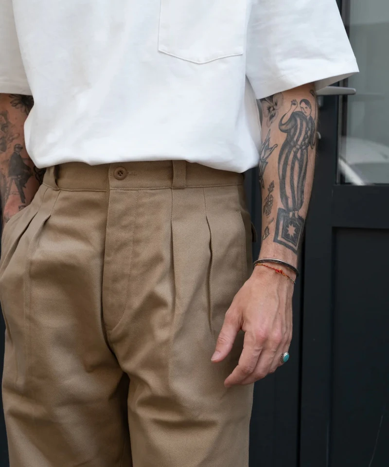 THE DOUBLE PLEAT PANTS