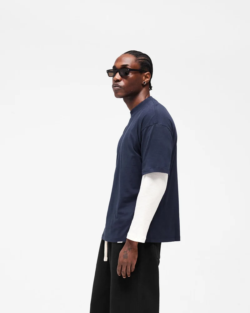 Initial Oversized T-Shirt - Midnight Navy