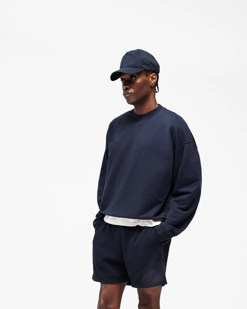 Initial Boxy Sweater - Midnight Navy