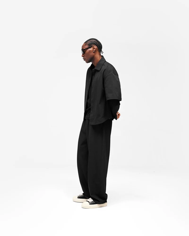 Initial Short Sleeve Shirt - Jet Black
