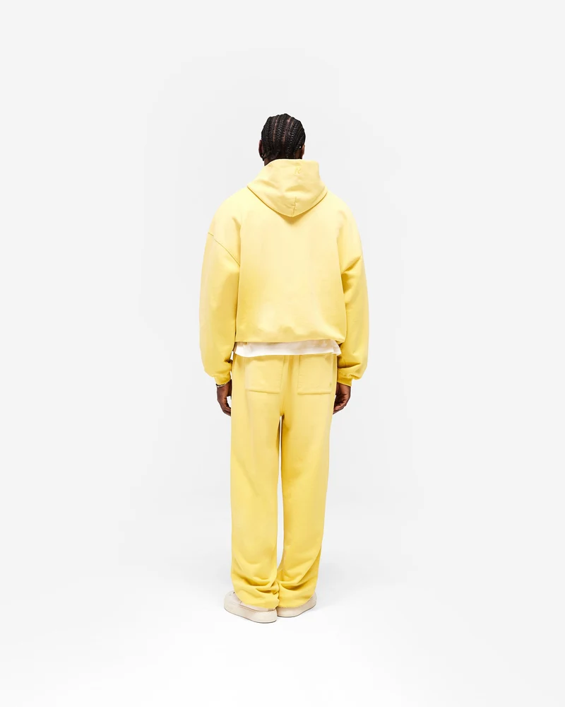 Initial Wide Leg Cuffed Sweatpant - Canary Yellow