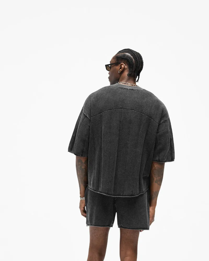 Knitted Varsity Jersey - Vintage Grey
