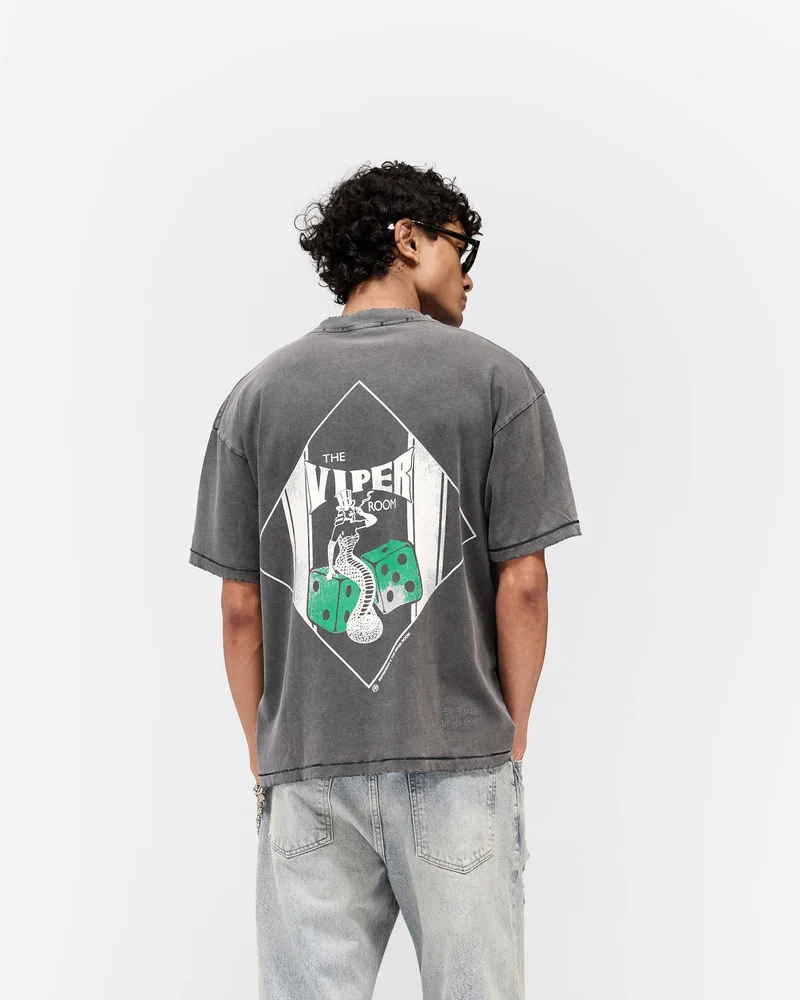 Represent x The Viper Room Dice T-Shirt - Vintage Grey