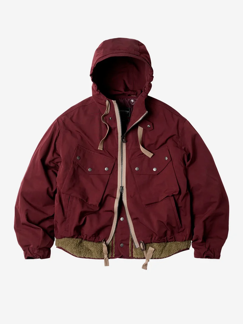 Giacca hooded parka Smock 2-in-1 burgundy