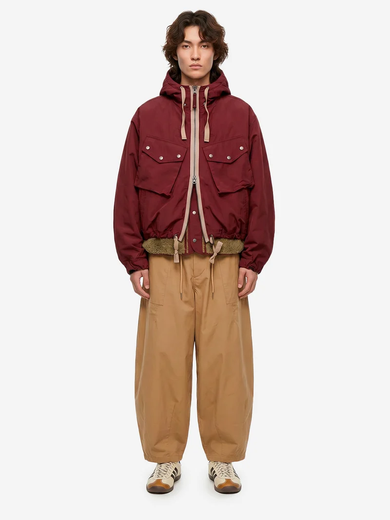 Giacca hooded parka Smock 2-in-1 burgundy