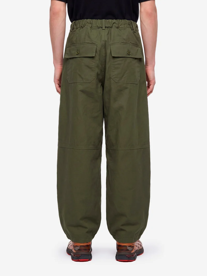 Pantaloni verdi Balloon in twill di cotone