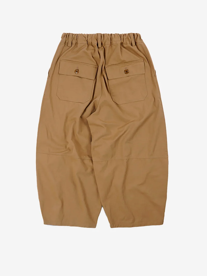 Pantaloni beige Balloon in twill di cotone
