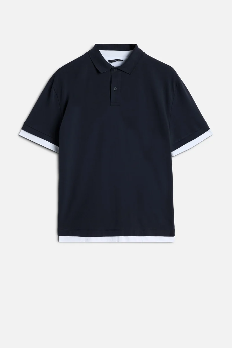 DOUBLE LAYER POLO in Midnight