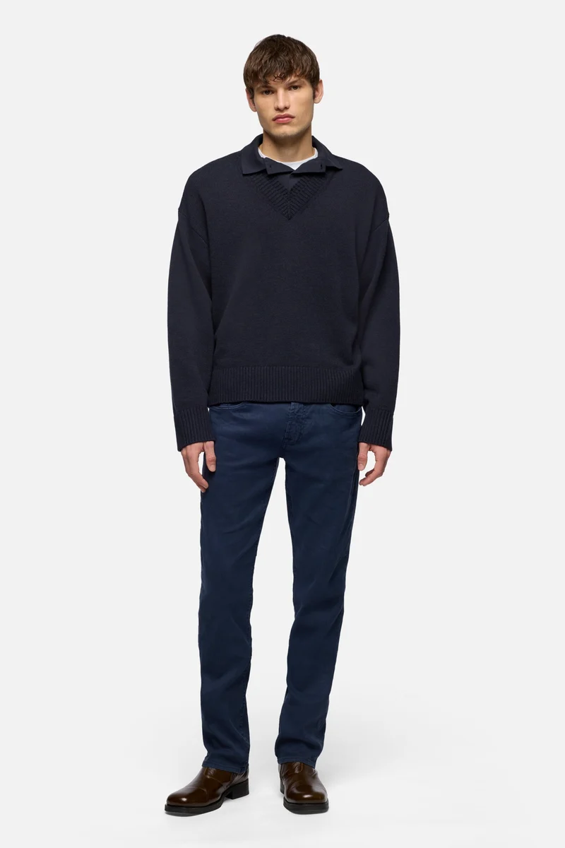 DOUBLE LAYER POLO in Midnight