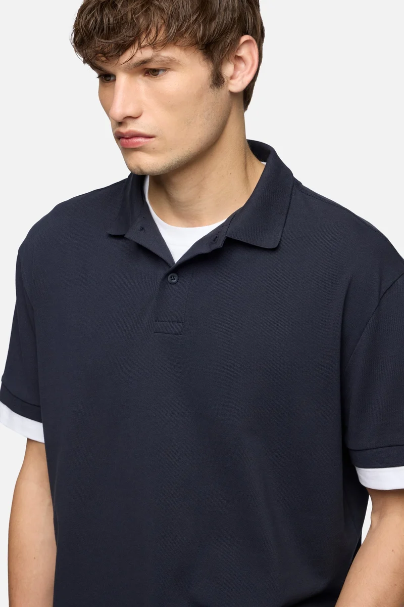 DOUBLE LAYER POLO in Midnight