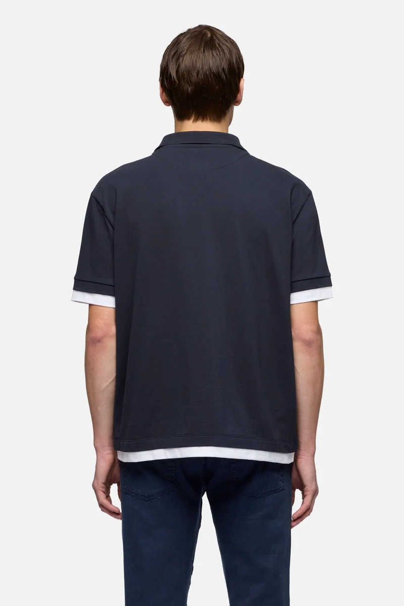 DOUBLE LAYER POLO in Midnight