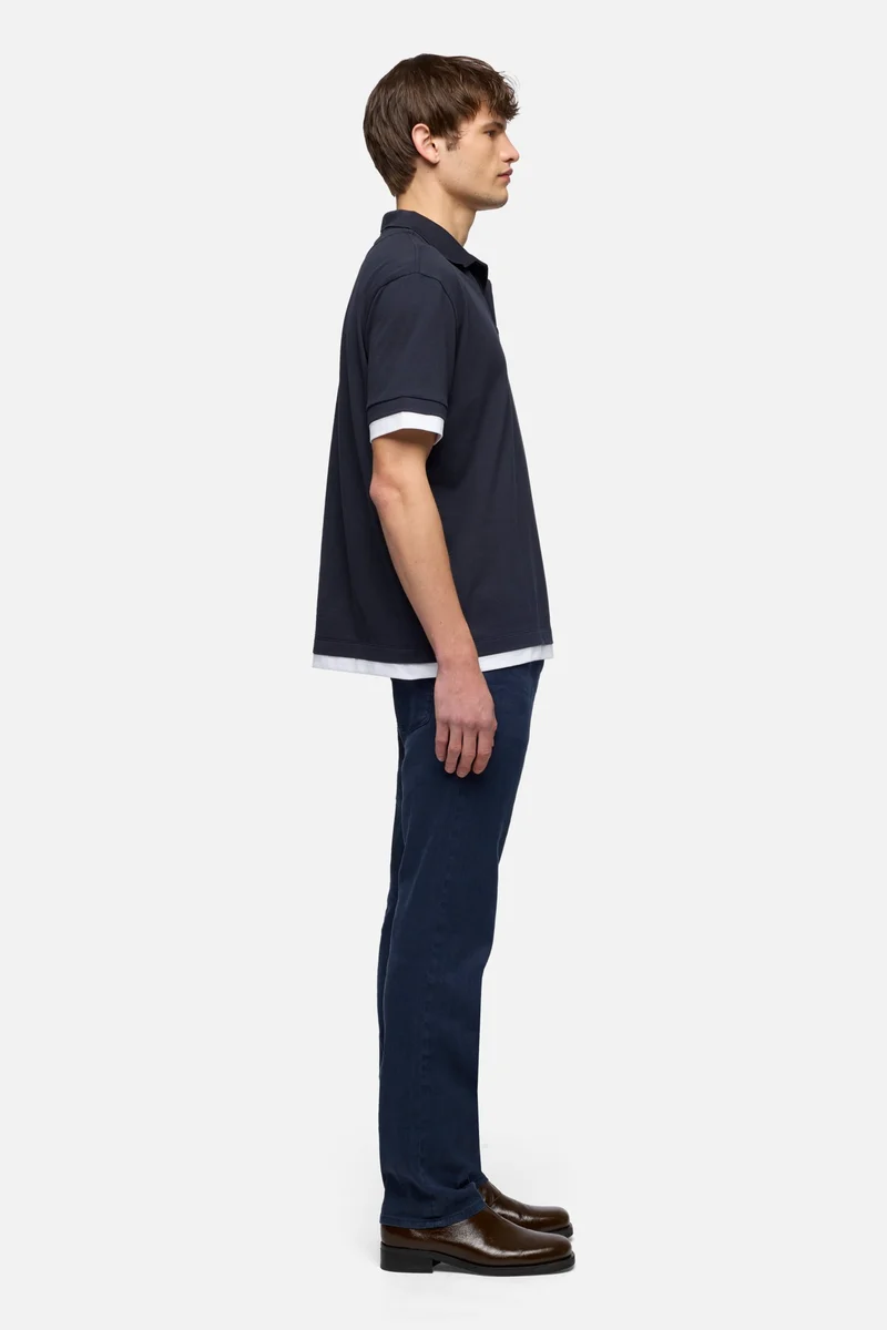 DOUBLE LAYER POLO in Midnight