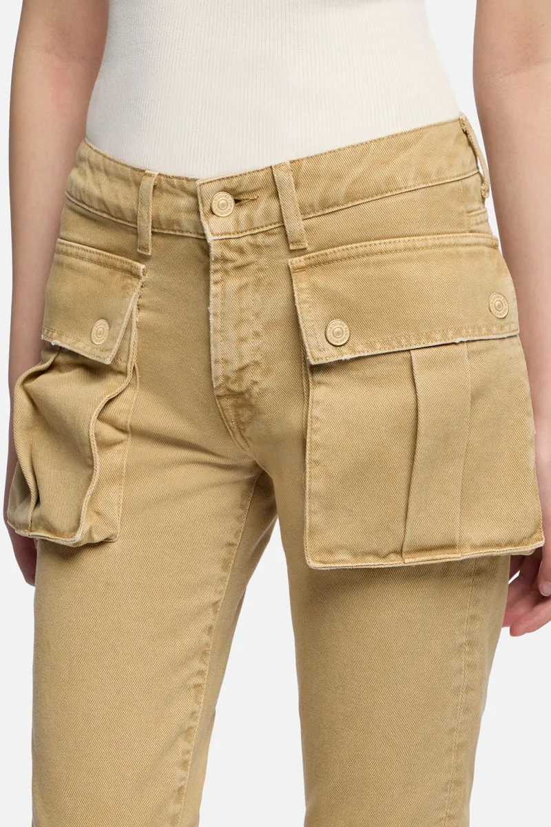CARGO LOW SKINNY BOOT in Canvas Mocha