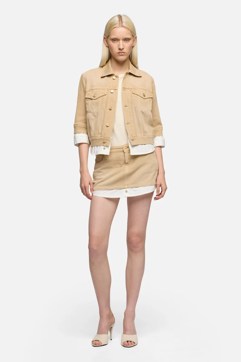 CHERRY MINI SKIRT in MANKIND Sand Dune