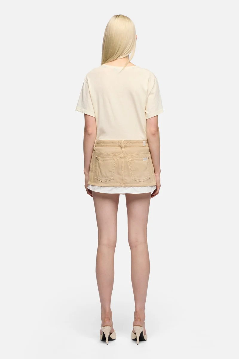 CHERRY MINI SKIRT in MANKIND Sand Dune