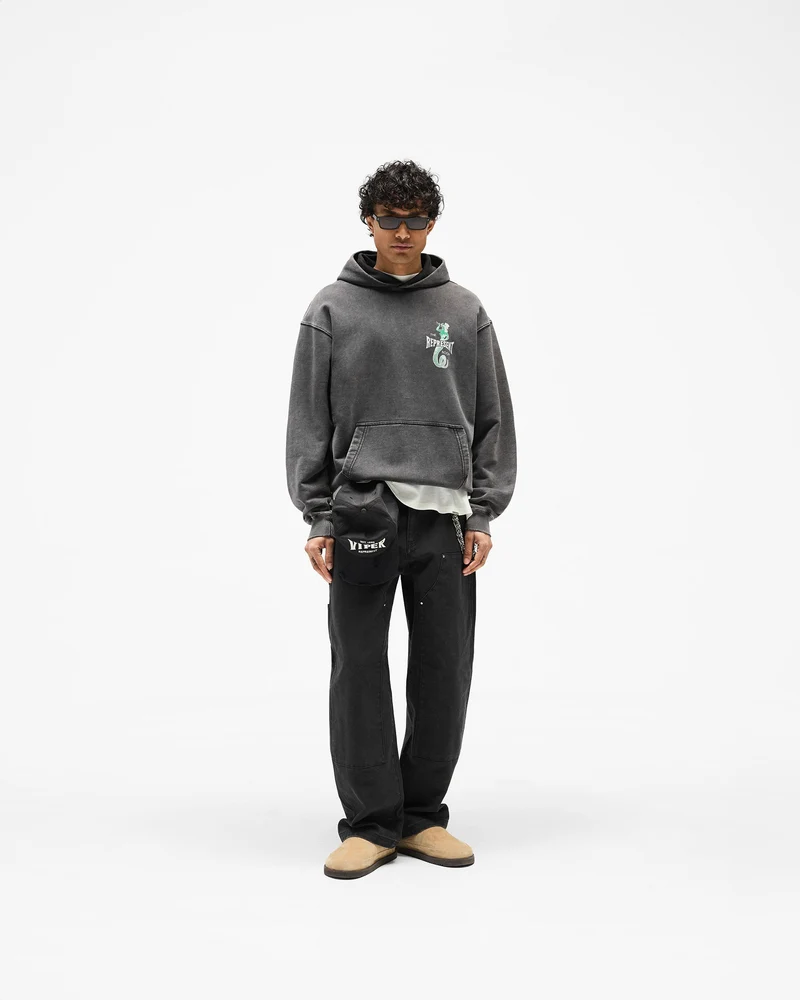 Represent x The Viper Room Dice Hoodie - Vintage Grey