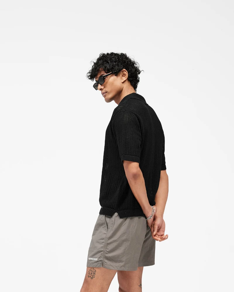 Beverly Knit Polo - Jet Black