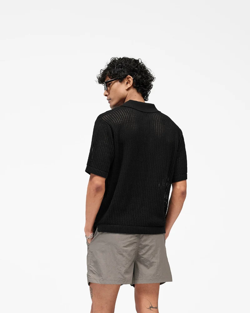 Beverly Knit Polo - Jet Black