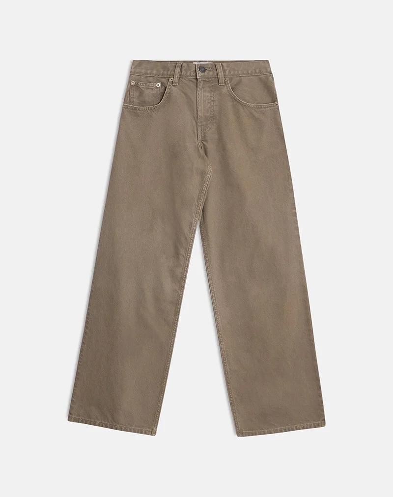 Low Rise Roomy Jeans in Bronze