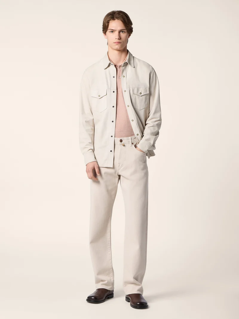 Light Suede Western Overshirt