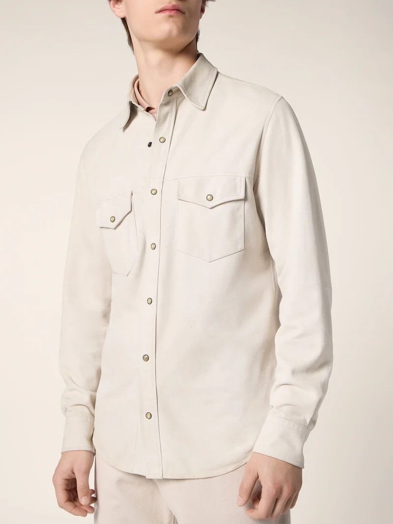 Light Suede Western Overshirt