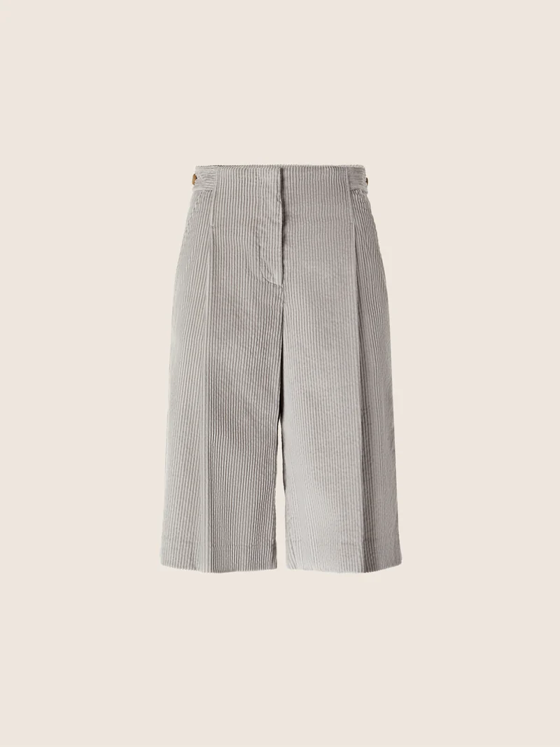 Ivy – Bermudas in Cotton-Cashmere Velvet