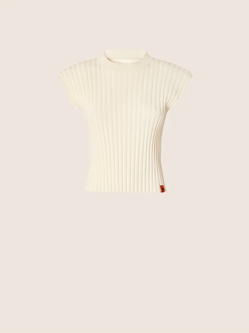 Viscose-Cotton Crêpe Knit Top