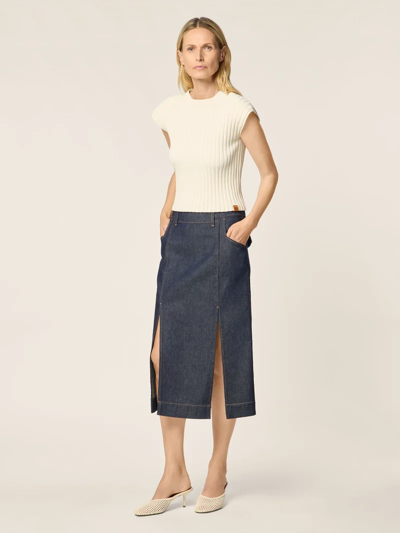 Viscose-Cotton Crêpe Knit Top