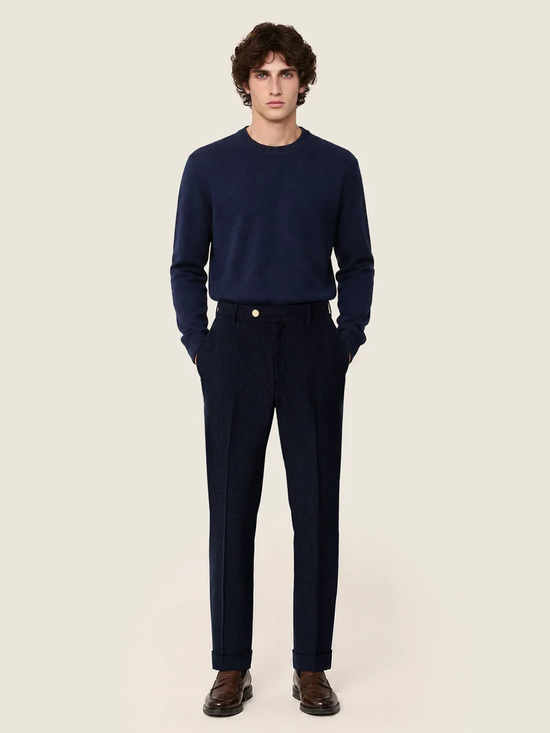 Jannik — Vitale Barberis Canonico Comfort Flannel Pants
