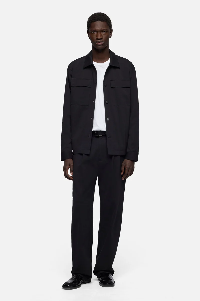 PLEATED TROUSER in Luxe Performance Knit Black