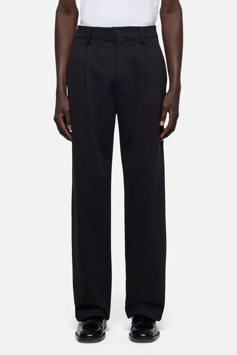 PLEATED TROUSER in Luxe Performance Knit Black