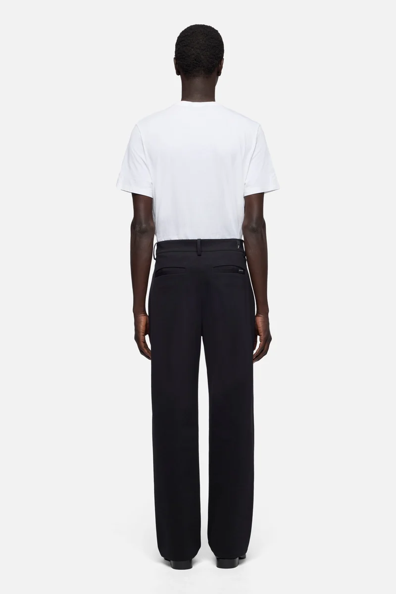 PLEATED TROUSER in Luxe Performance Knit Black