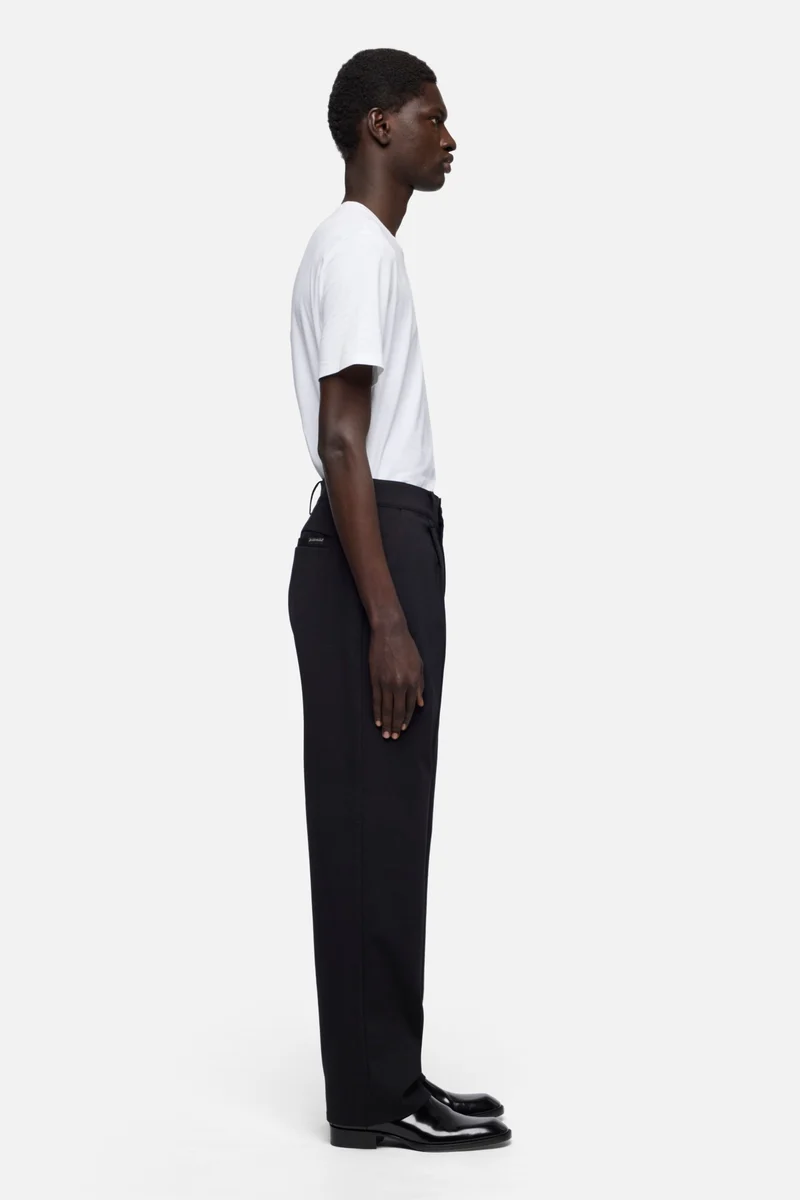PLEATED TROUSER in Luxe Performance Knit Black