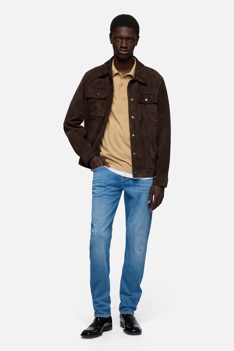 DOUBLE LAYER POLO in Tan