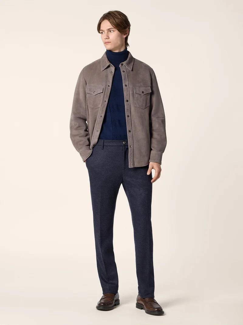 Gray — Wool Double Jersey Pants