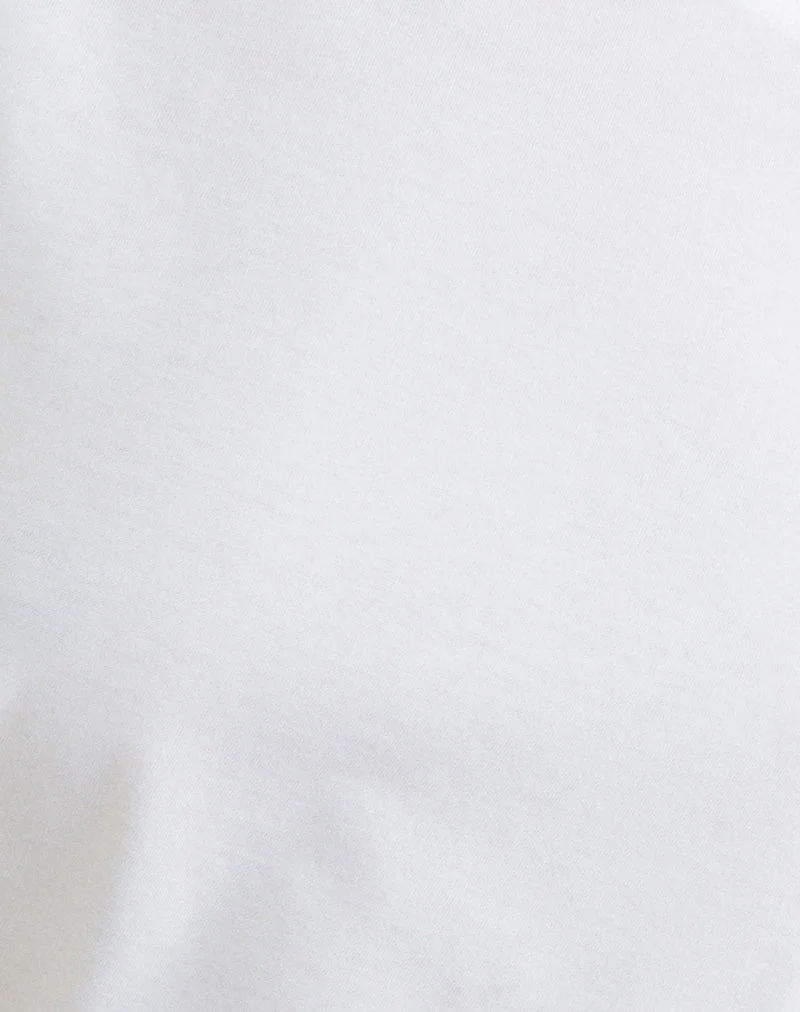 Bizzy Top mit Nietenverzierung am Ausschnitt in Off-White