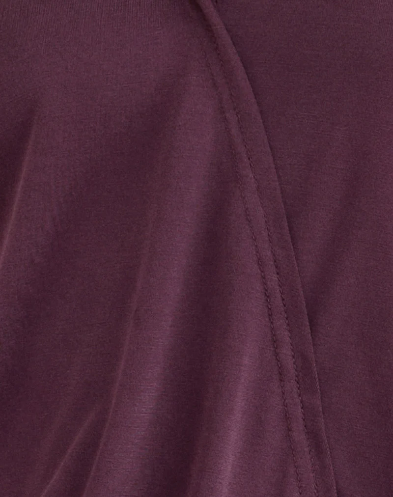 Mihiro Tief ausgeschnittenes Minikleid aus Cupro Deep Purple