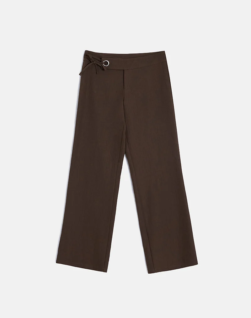 Tova Tie Tailoring Hose in Schokolade